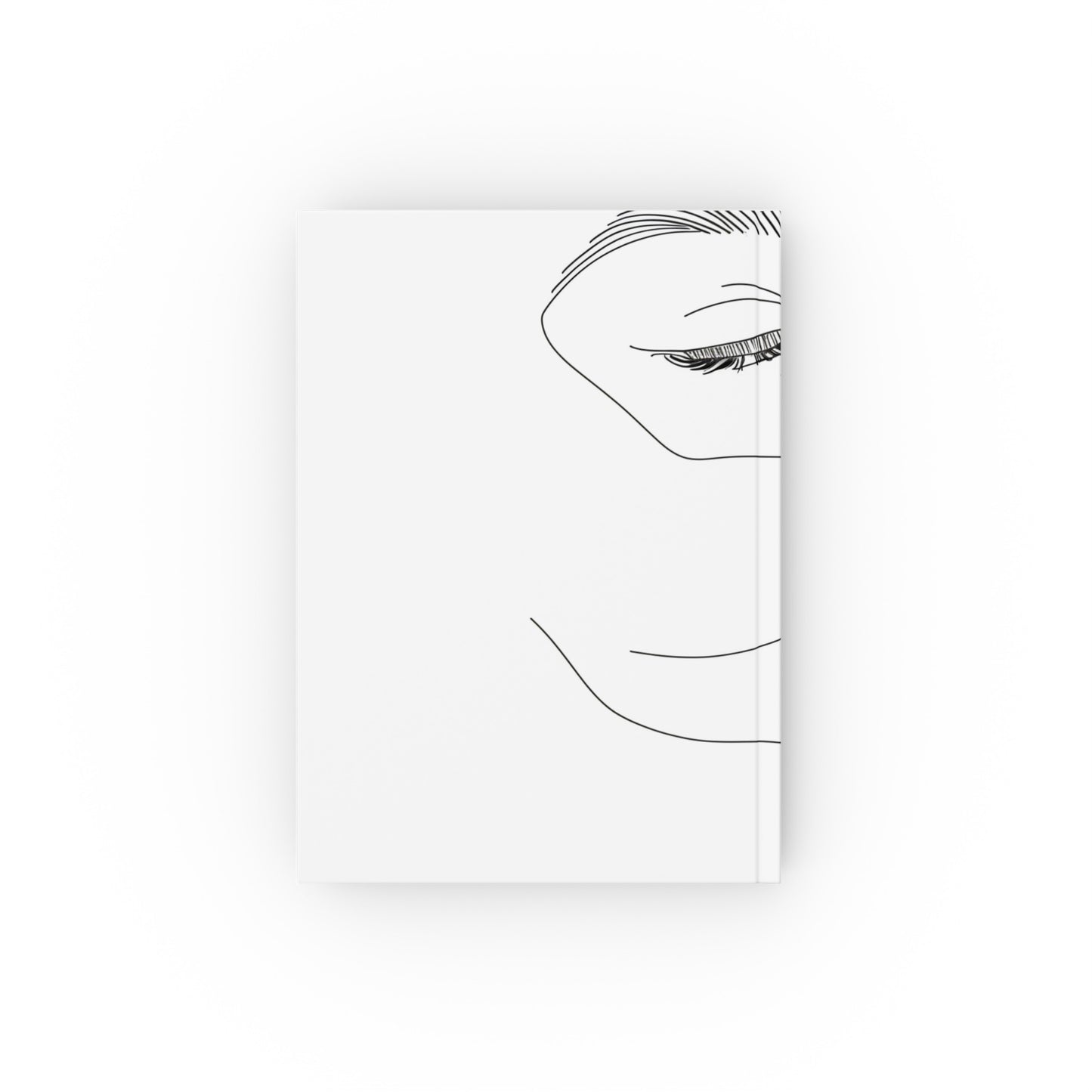 Expressive Strokes: Minimalist Line Art Journal - Elegant face design, perfect for journaling & sketching. High-quality & versatile. Ideal gift option.