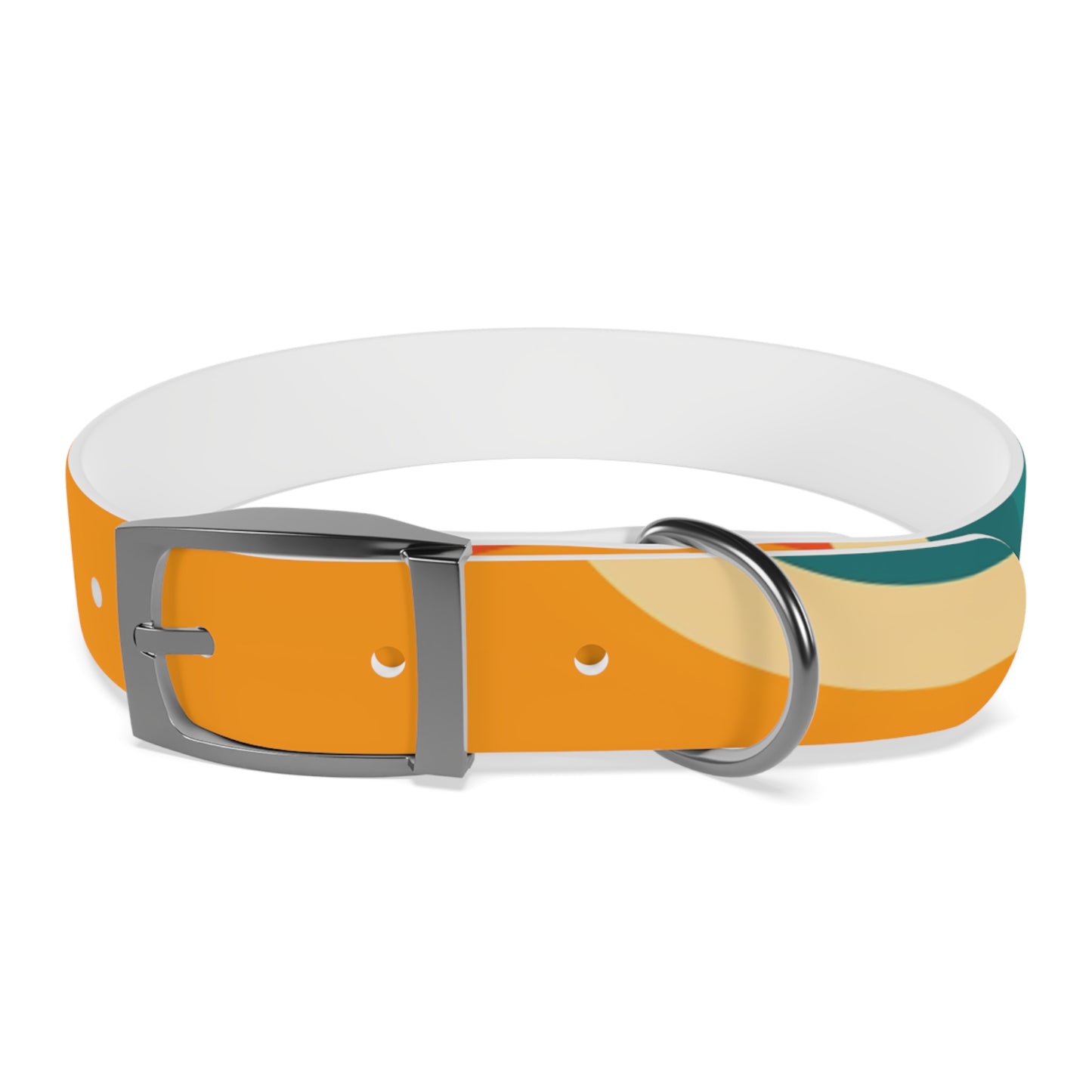 Retro Waves Dog Collar: Colorful & Vibrant Design