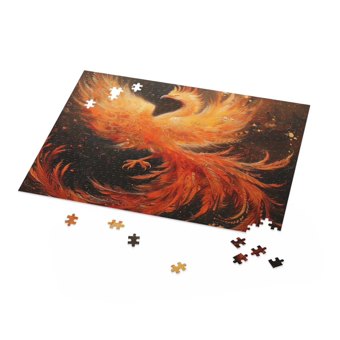 "Vibrant Phoenix Mythical Jigsaw Puzzle - Intricate design with captivating colors for a rewarding challenge"