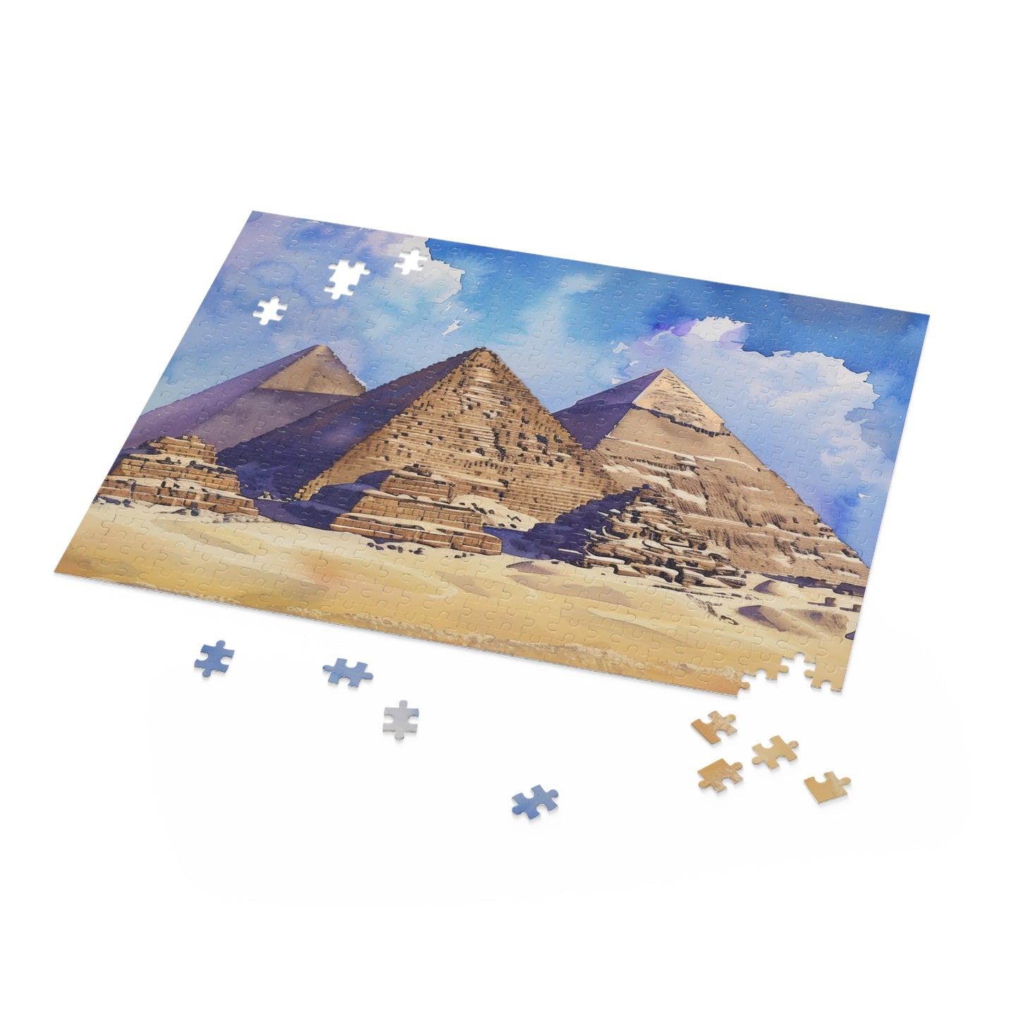 Pyramids Watercolor Jigsaw Puzzle