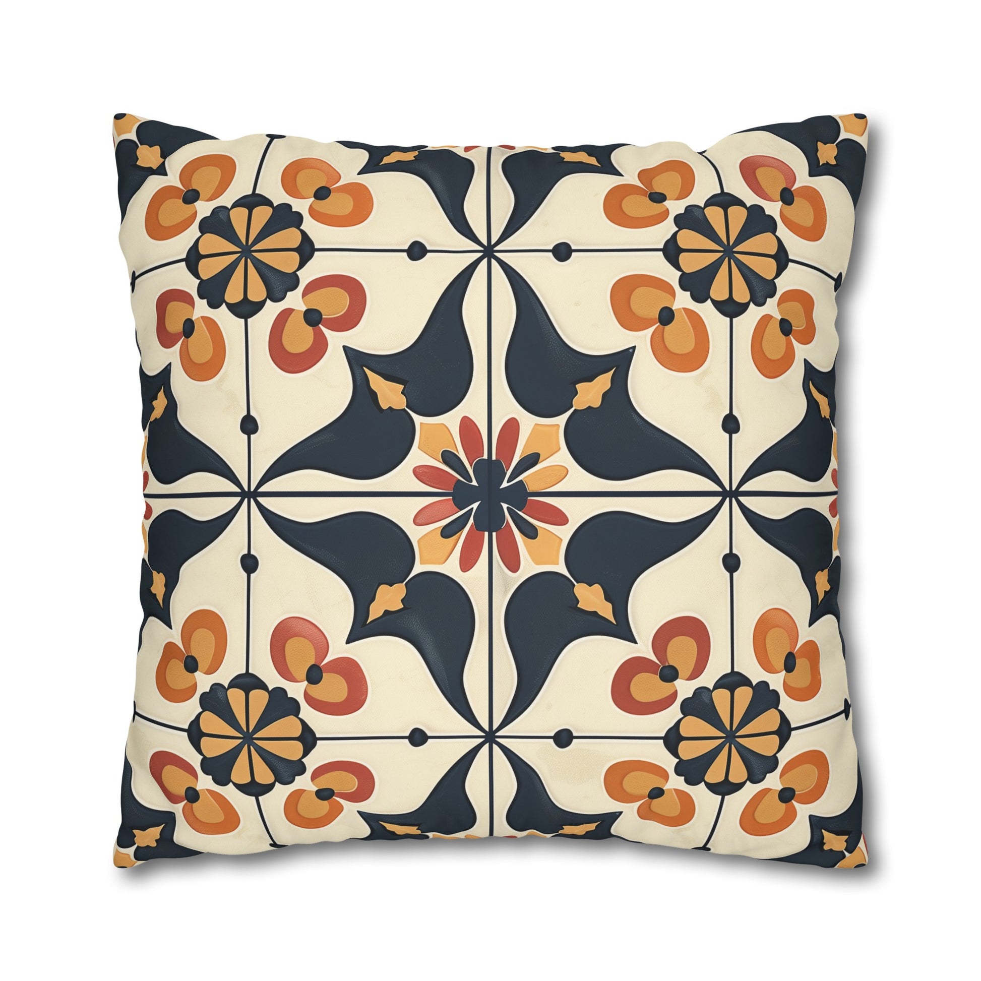 "Vibrant Artisan Tiles Pillowcase for Stylish Bedroom Decor"