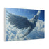 Satellite Shaped Like an Angel — Canvas Wall Art — Side Profile & Stretched Corner Detail