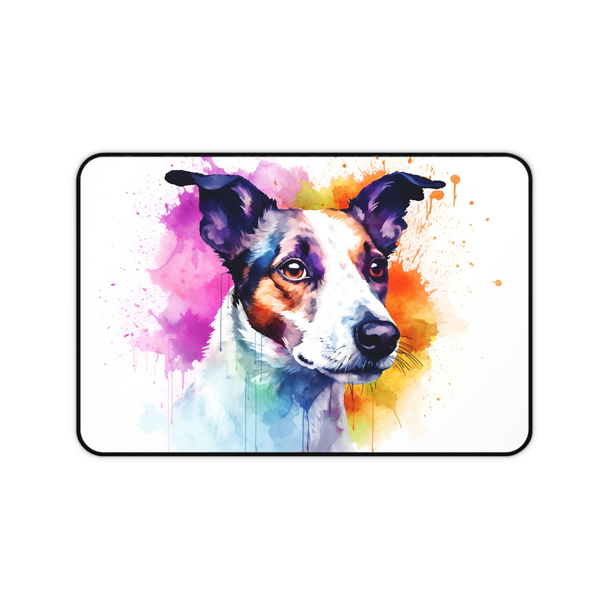 "Jack Russell terrier desk mat brings joy to workspace, stay organized and stylish with this adorable accessory"