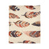 Bohemian Artisan Feathers Seamless Pattern Plush Fleece Throw Blanket - View 7 | Prints With Passion