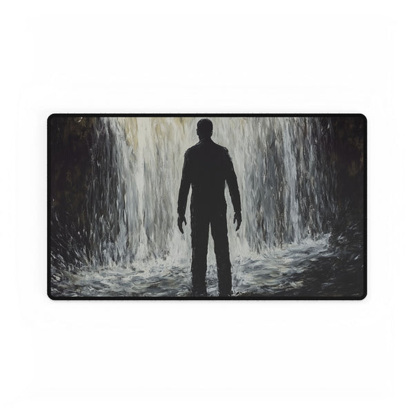 Invisible Man Standing in Waterfall Gaming XXL Extended Desk Mat