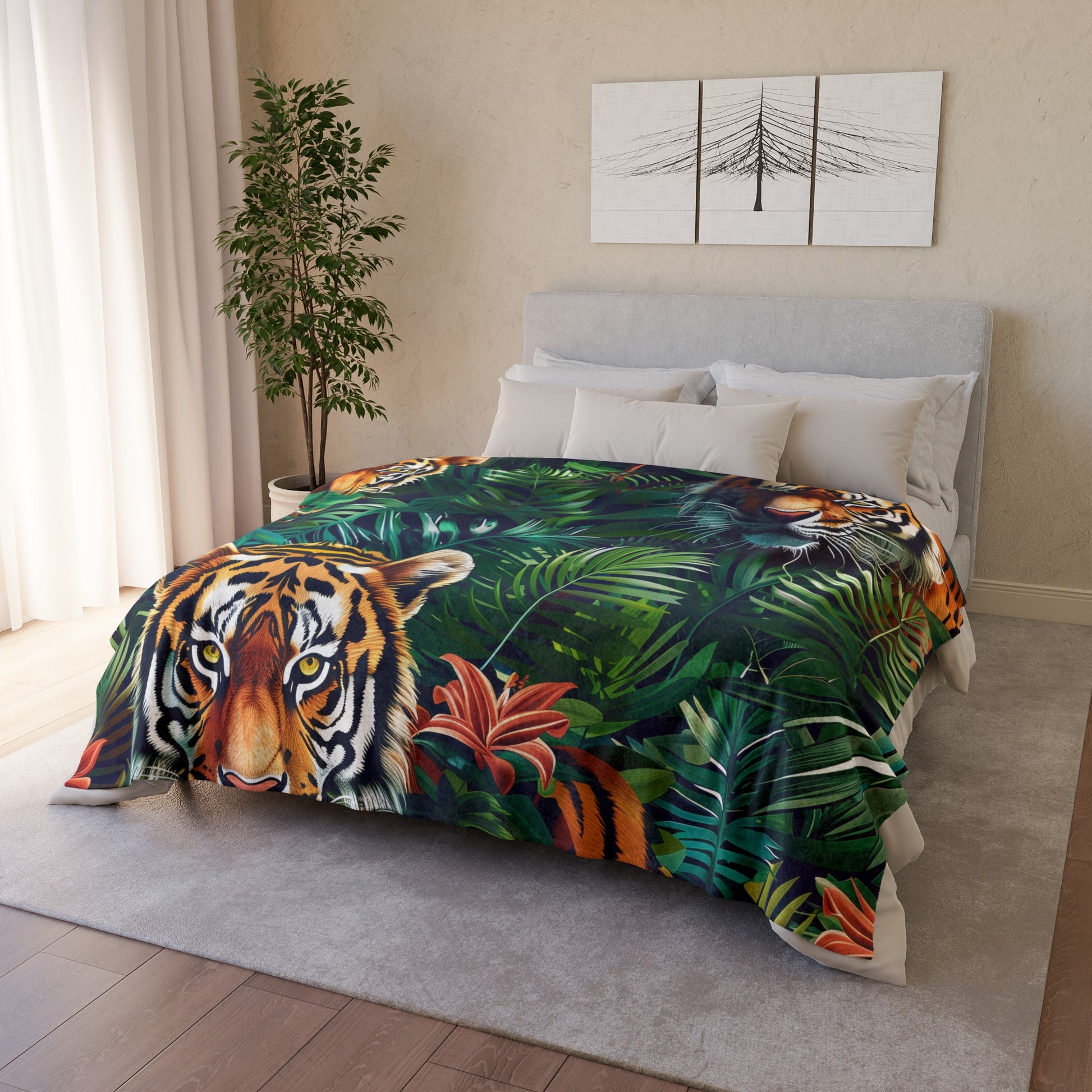 this blanket is sure to evoke the spirit of the jungle. Made with high-quality materials for ultimate softness and warmth