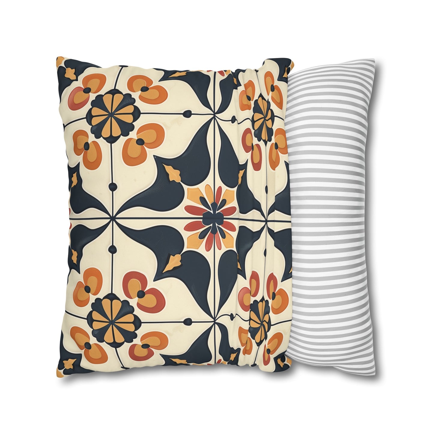 "Vibrant Artisan Tiles Pillowcase with Seamless Pattern Design for Bedroom Decor"