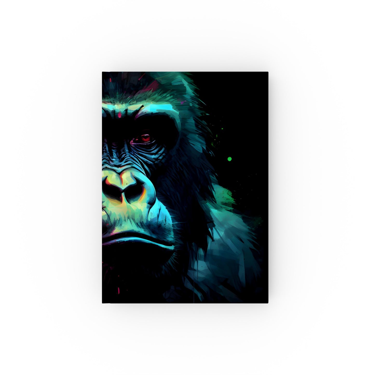 Neon Jungle Gorilla Glow Journal - Vibrant and Fierce Watercolor Cover!