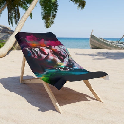 Tyson Neon Watercolor Beach Towel