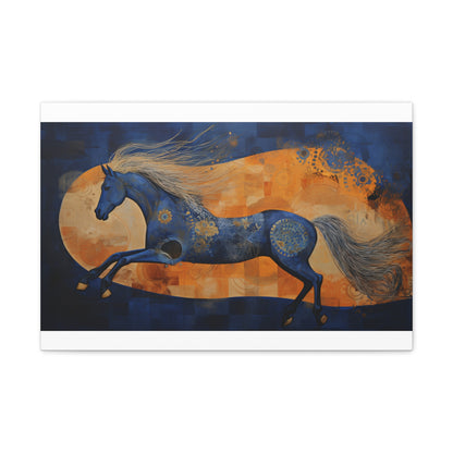 Wild Stallion Abstract Canvas Print