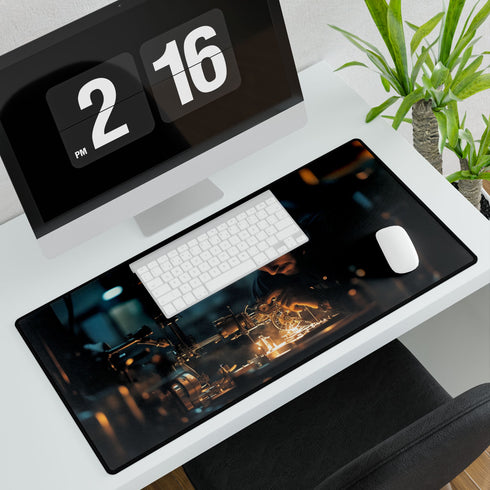 Watchmaker Assembling Time with Light Gaming XXL Extended Desk Mat
