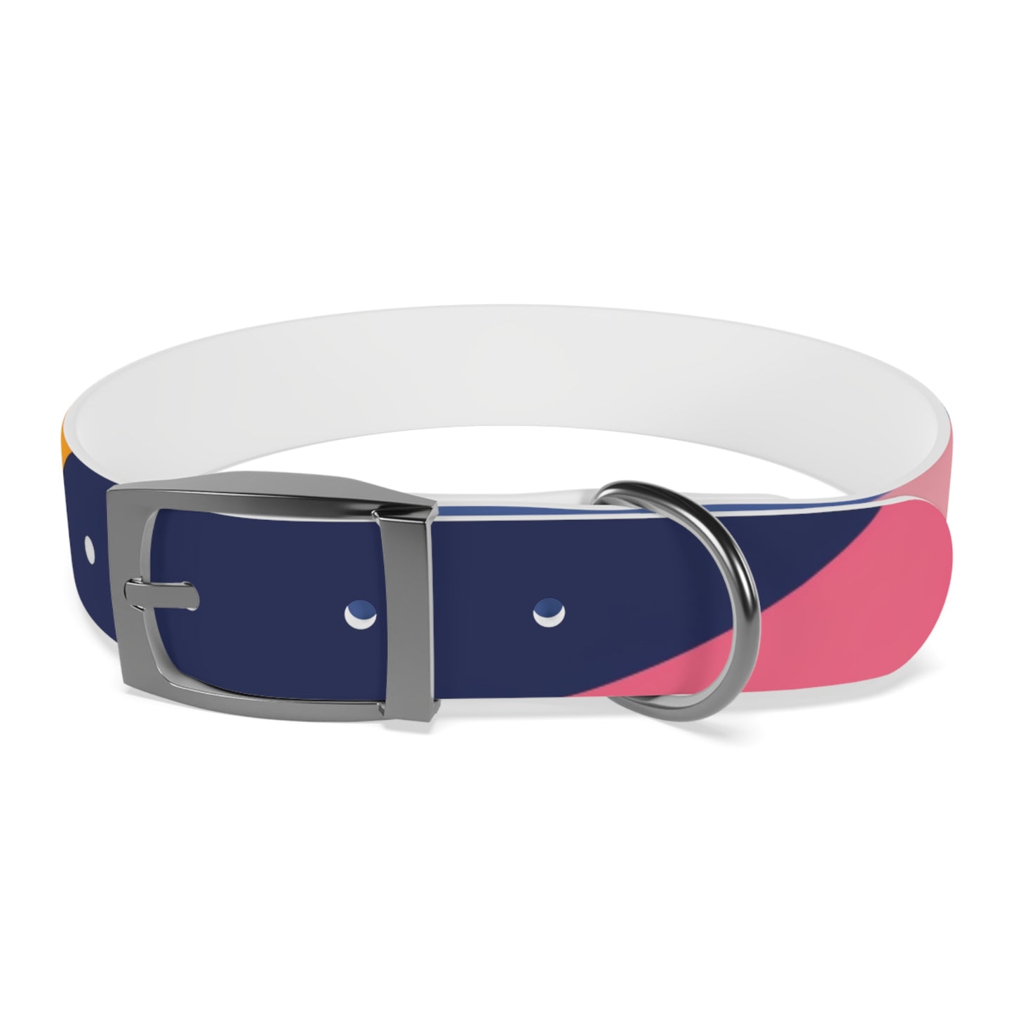 Vibrant Retro Waves Dog Collar