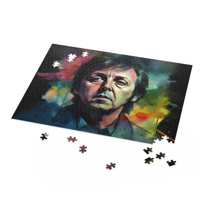 Paul McCartney Neon Watercolor Puzzle