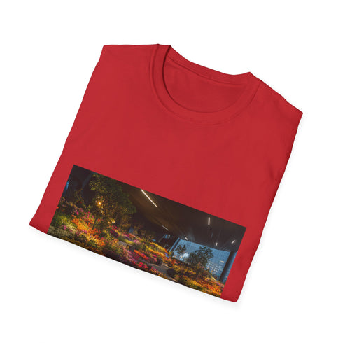 Midnight Sky Garden Blooming Stars Graphic Unisex Softstyle T-Shirt - View 8 | Prints With Passion