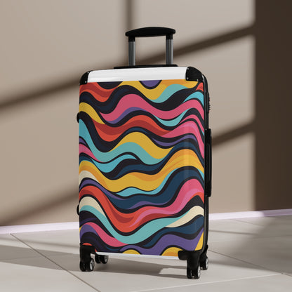 Retro Waves Vibrant Suitcase Set