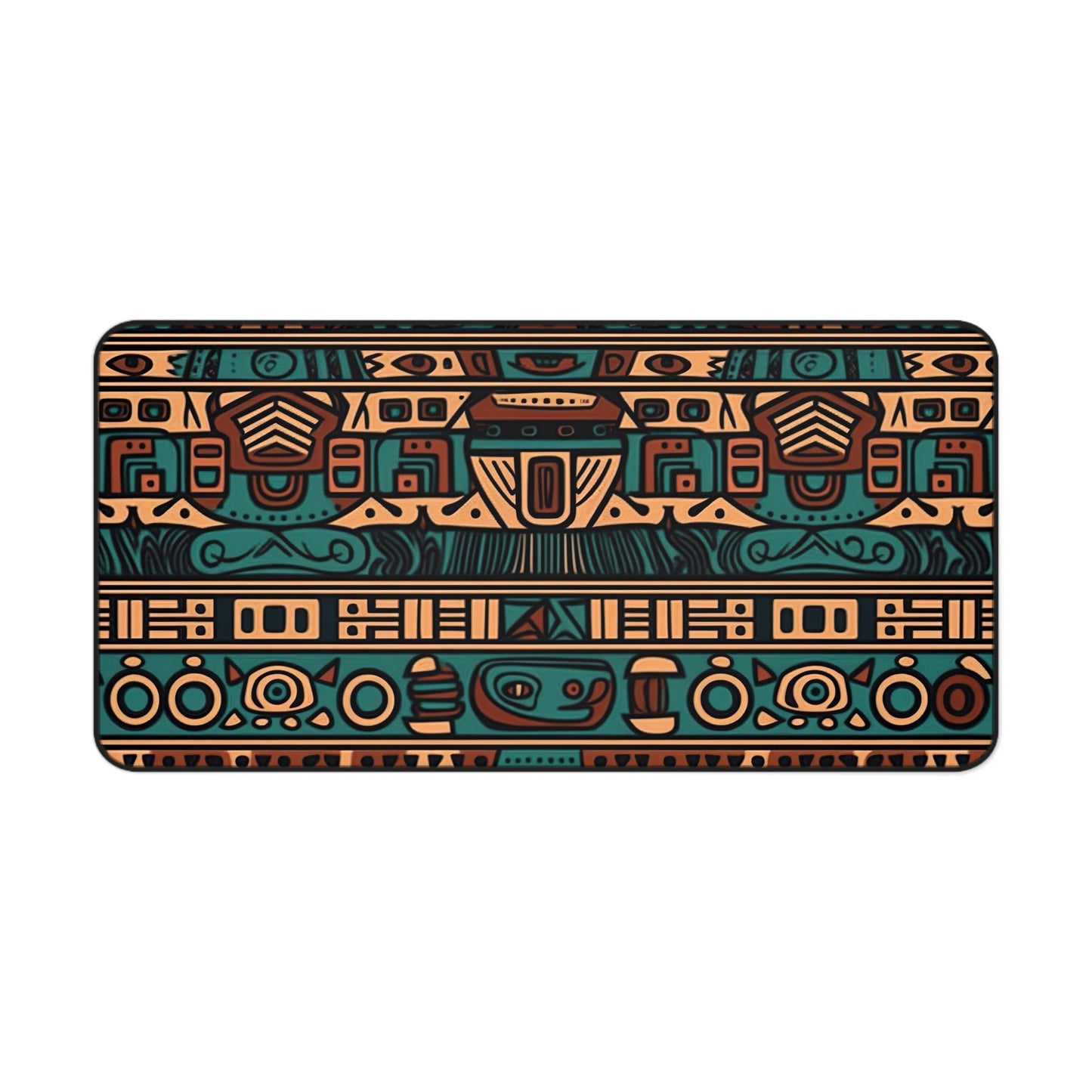 "Stylish Modern Aztec Desk Mat for Workspace Protection and Cultural Flair"