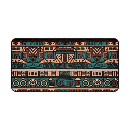 "Stylish Modern Aztec Desk Mat for Workspace Protection and Cultural Flair"