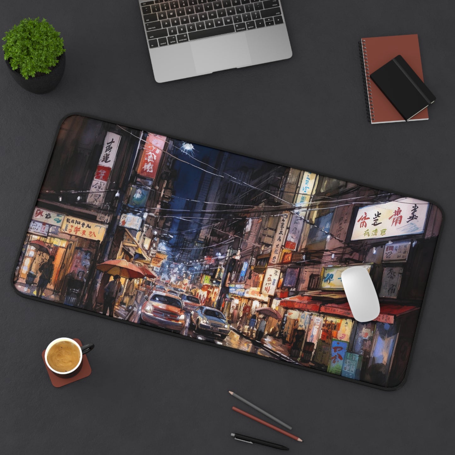 Tokyo Night Desk Mat | Desk Mat | Accessories, Back-to-School, Desk, Fall Bestsellers, Home & Living, Mouse pad, Mouse Pads, Mousepad, Seasonal Picks, Stationery, TikTok | Prints with Passion