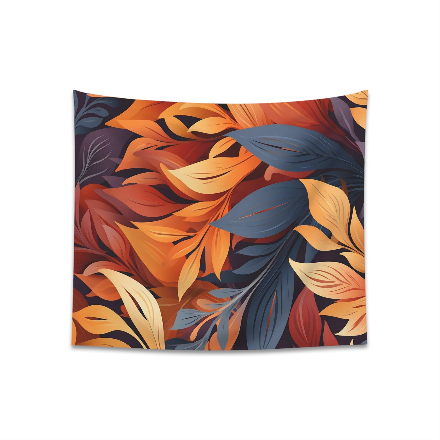 "Autumn's Embrace Floral Tapestry: Warm Fall Foliage & Wildflowers - High-Quality Comfort | Perfect Gift - 34" x 40" or 57" x 57" - Shop Now!"