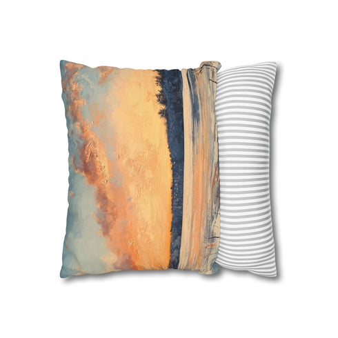 Central Park Snow Double-Sided Square Cushion Cover