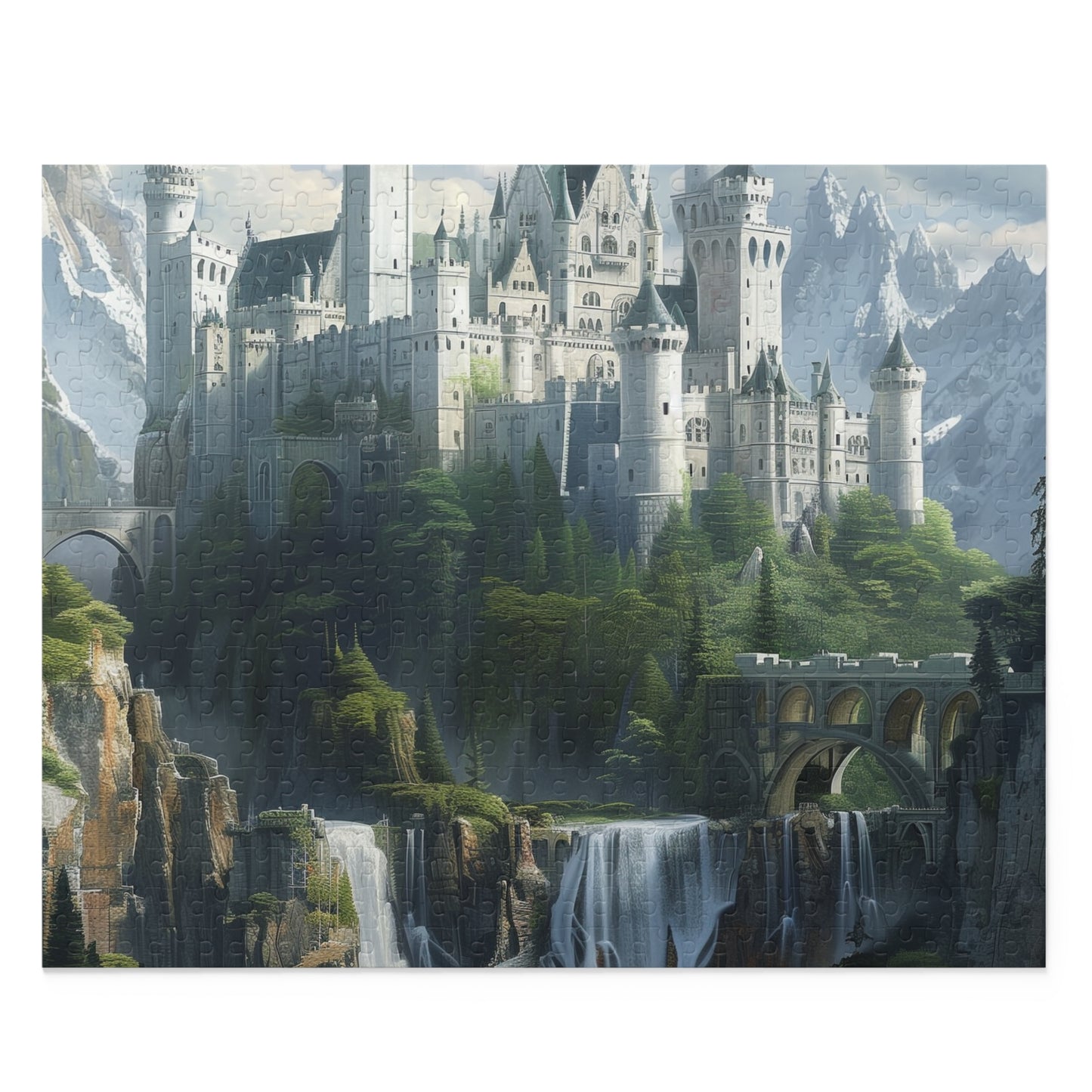 "Enchanted Castle Fantasy Jigsaw Puzzle for All Ages - Piece Together Dreamy Escape"