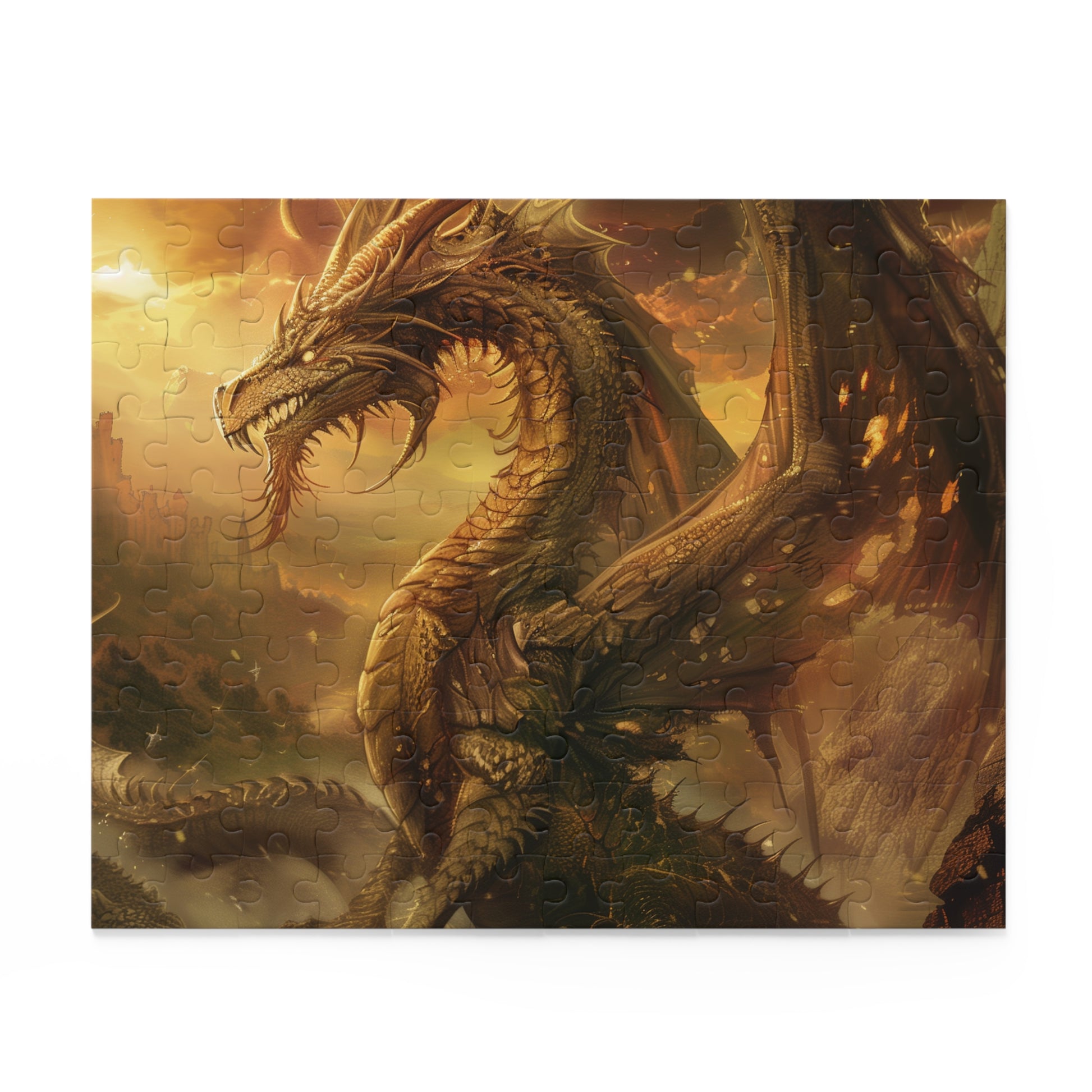 "Dragon Fantasy Jigsaw Puzzle - Dive into a mystical world of dragons with this intricate and captivating puzzle for all ages"