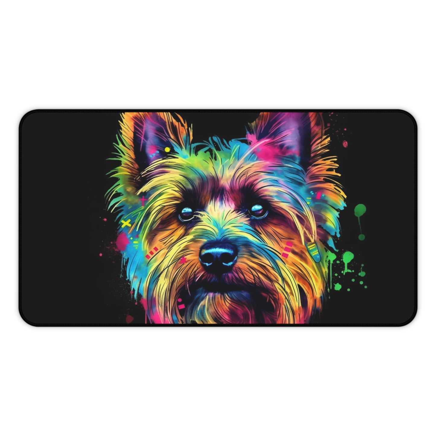 "Charming Yorkie Love Desk Mat - Perfect for Dog Lovers"