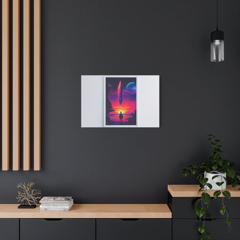 Epic Retro Sci-Fi Space Opera Nebula — Canvas Wall Art — Product Detail View 8