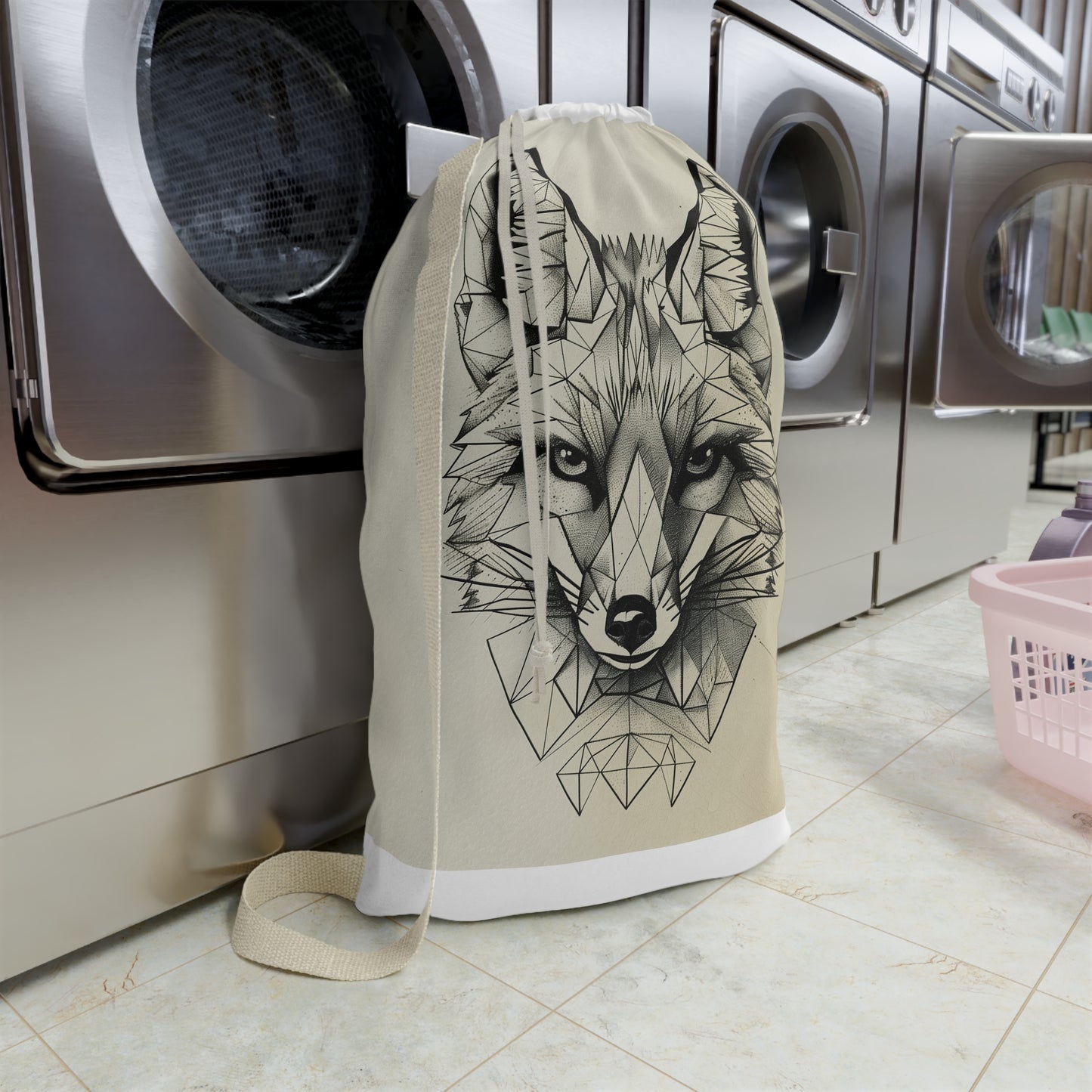 Fox Geometric Laundry Bag | Home Decor | Accessories, All Over Print, AOP, Bags, Laundry, Sublimation | Prints with Passion