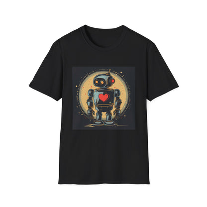 Metal Heart: A Retro Robot's Affection | T-Shirt | DTG, Men's Clothing, Regular fit, T-Shirts, Unisex, Women's Clothing | Prints with Passion