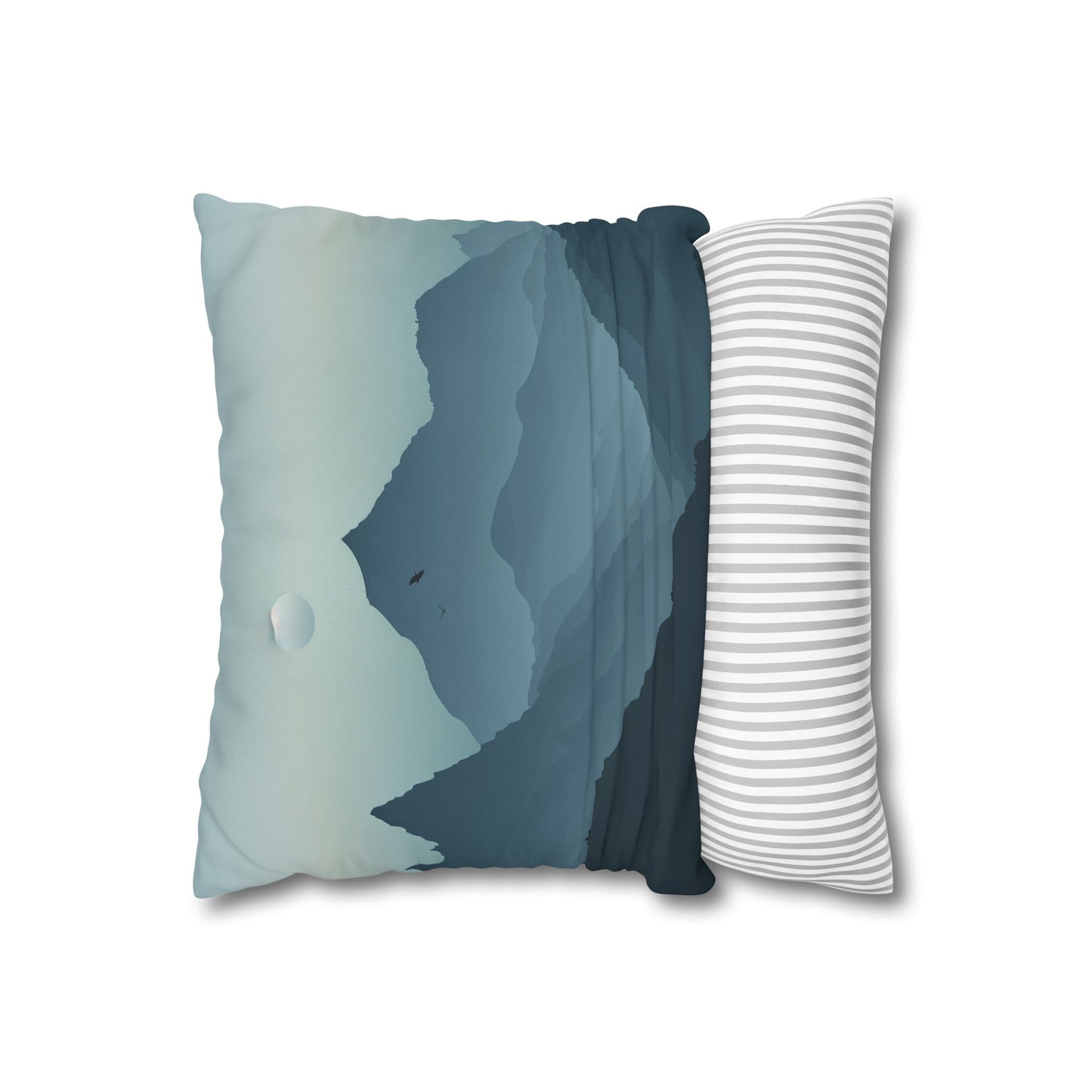 Minimalist Mountain Pillowcase - Tranquil design with serene peaks, perfect for all seasons. High-quality, comfortable, and stylish. Great gift idea.