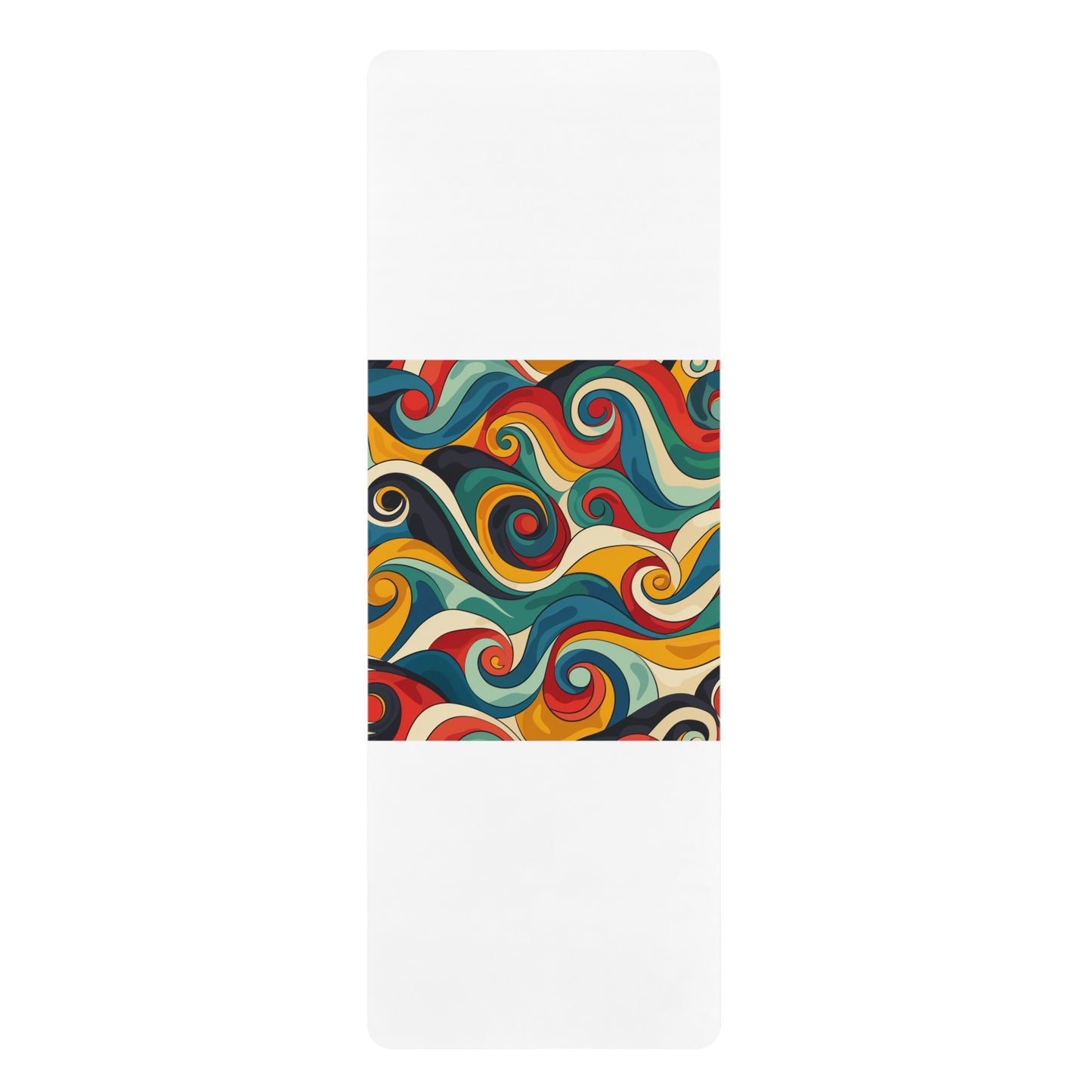 Retro Waves Yoga Mat: Vibrant, Seamless, Stylish | Home Decor | Home & Living, Mother's Day, Rugs & Mats, Sports, Spring Essentials, Sublimation, Summer Picks, TikTok | Prints with Passion