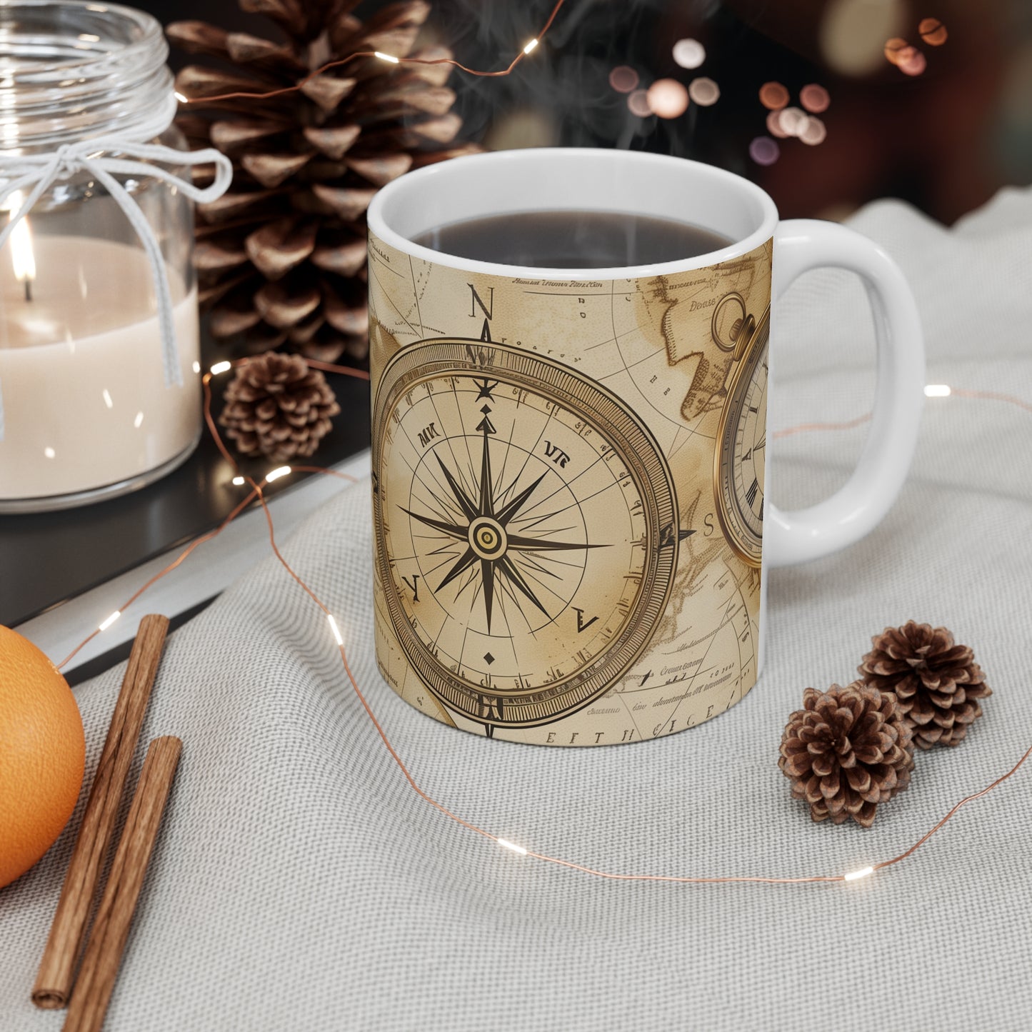 Explorer's Delight: Vintage Maps Coffee Mug