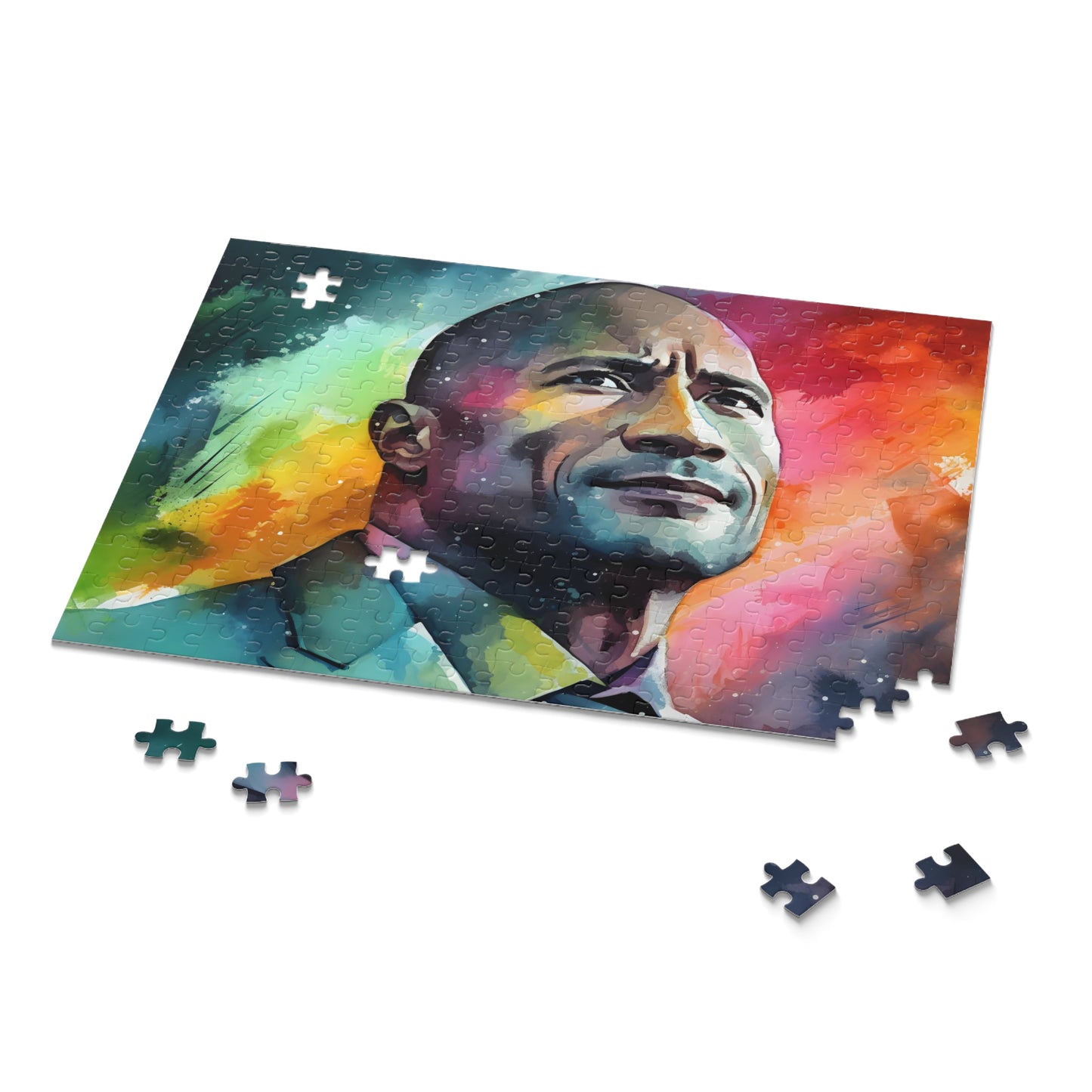 Rock Neon Watercolor Jigsaw Puzzle