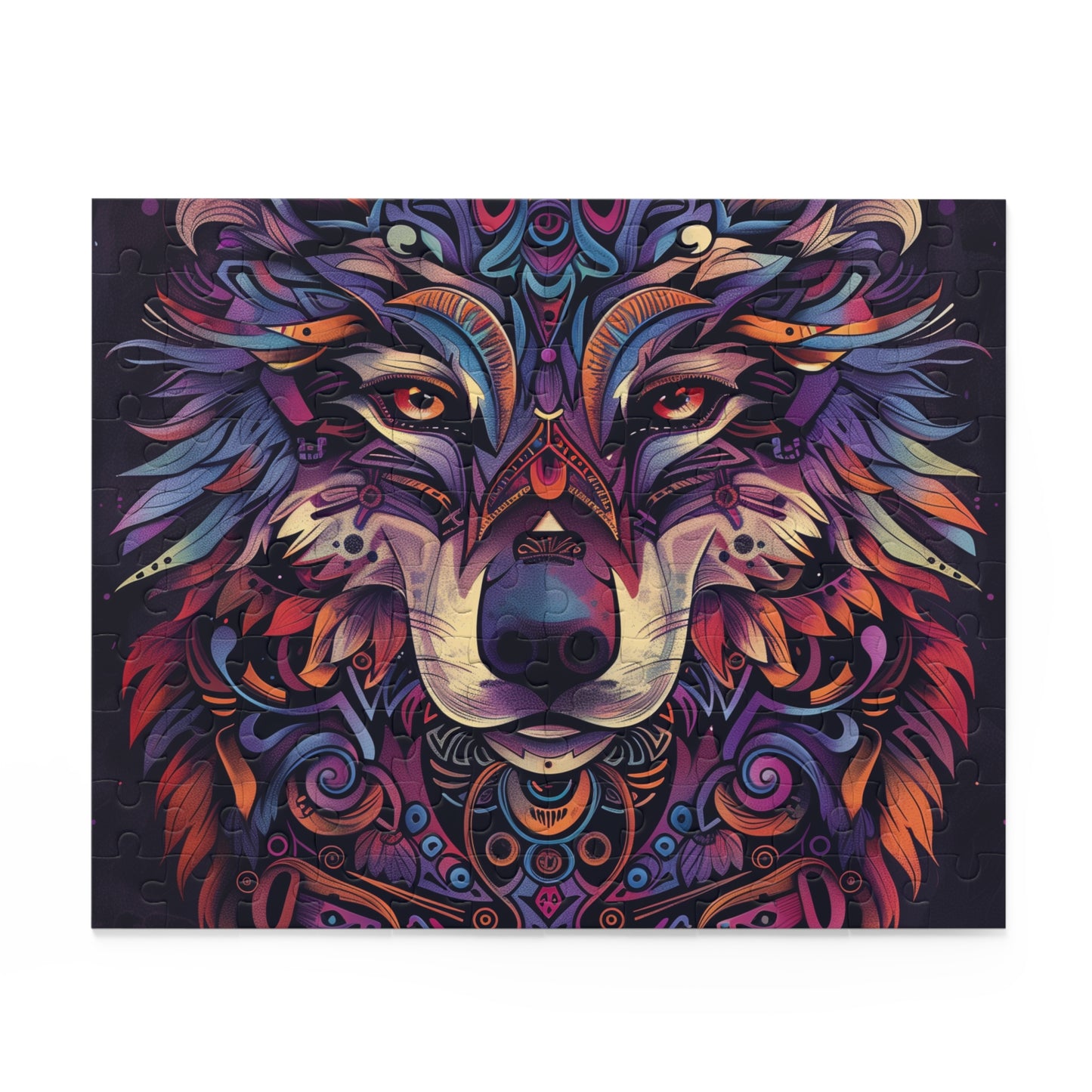 "Wild Totem Animal Jigsaw Puzzle with intricate tribal designs for animal lovers and puzzle enthusiasts"