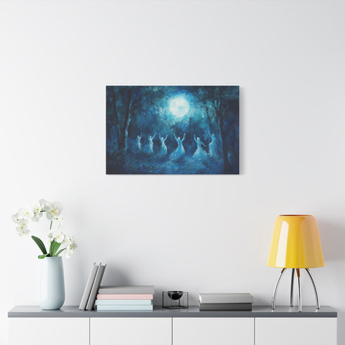 Forest Spirits Dancing in Moonlight — Canvas Wall Art — Product Detail View 7