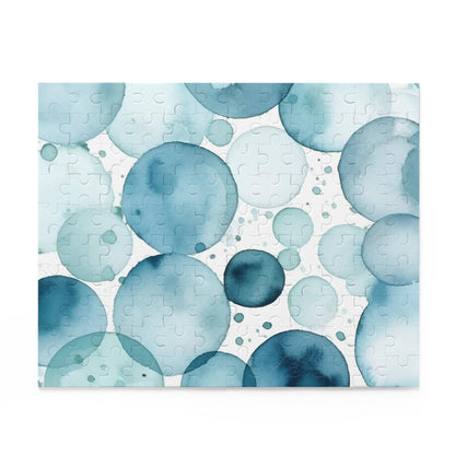 "Mesmerizing ice blue eyes jigsaw puzzle with watercolor pattern for hours of entertainment"