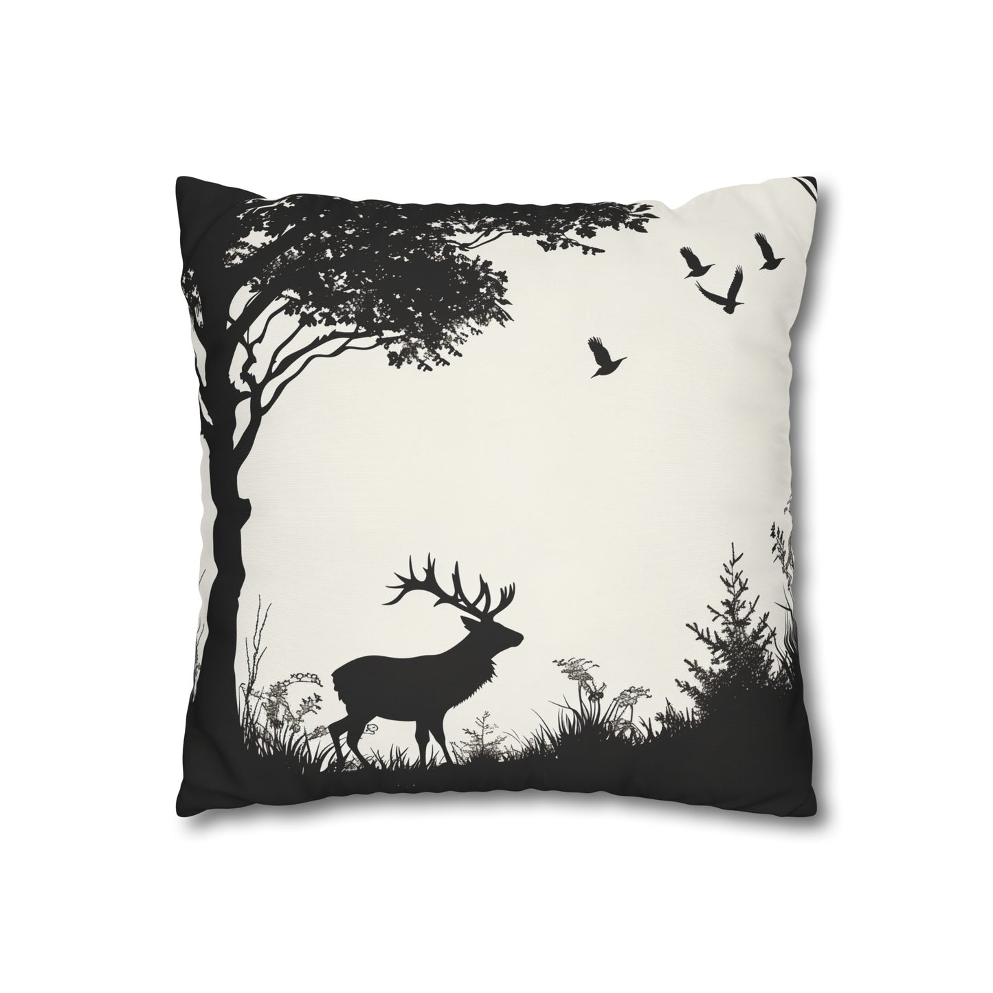 "Wild Silhouette Pillowcase: Tranquil wildlife design, high-quality material, perfect for all seasons. Makes a great gift! Shop now."