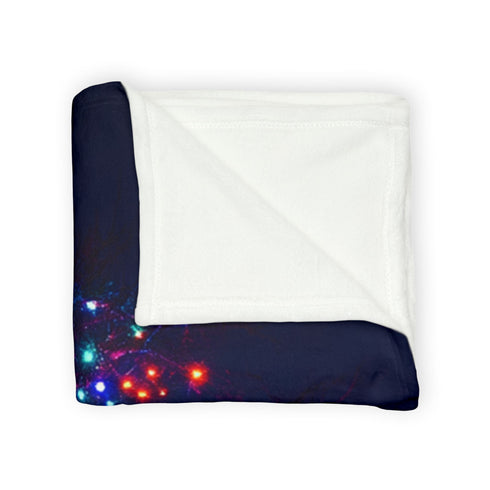 Electric Tree Rooted in the Sky — Plush Fleece Throw Blanket — Product Detail View 11