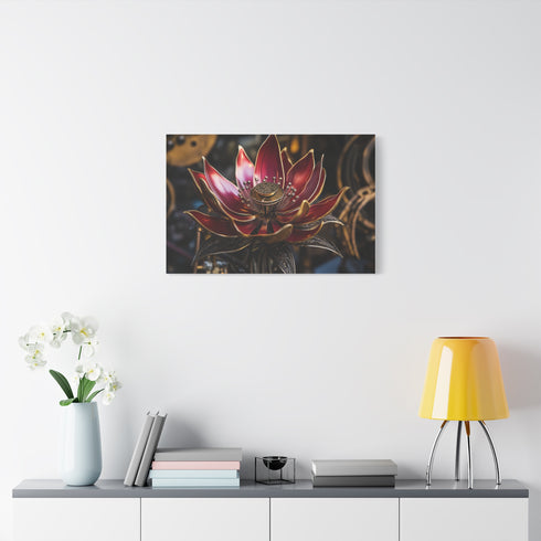 Mechanical Lotus Blooming — Canvas Wall Art — Product Detail View 7