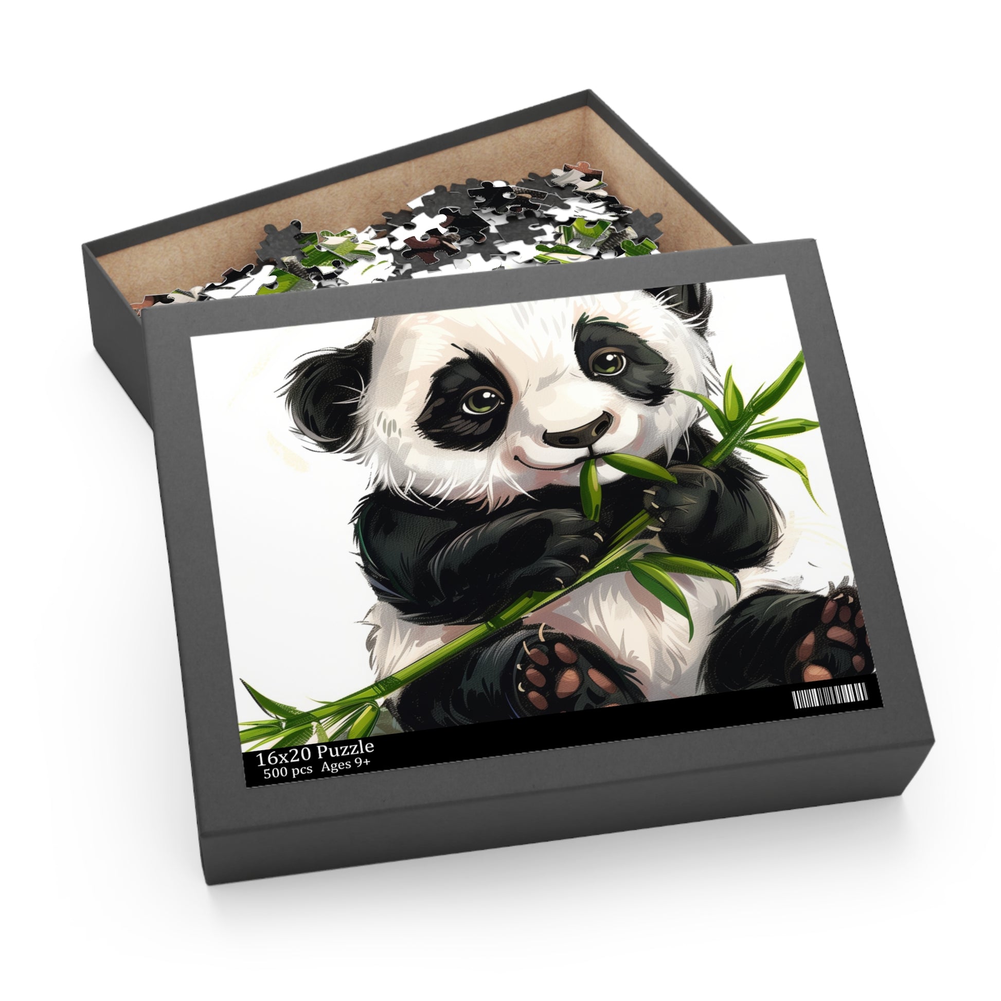 Adorable Panda Eating Bamboo Puzzle - Perfect for Panda Lovers and Puzzle Enthusiasts