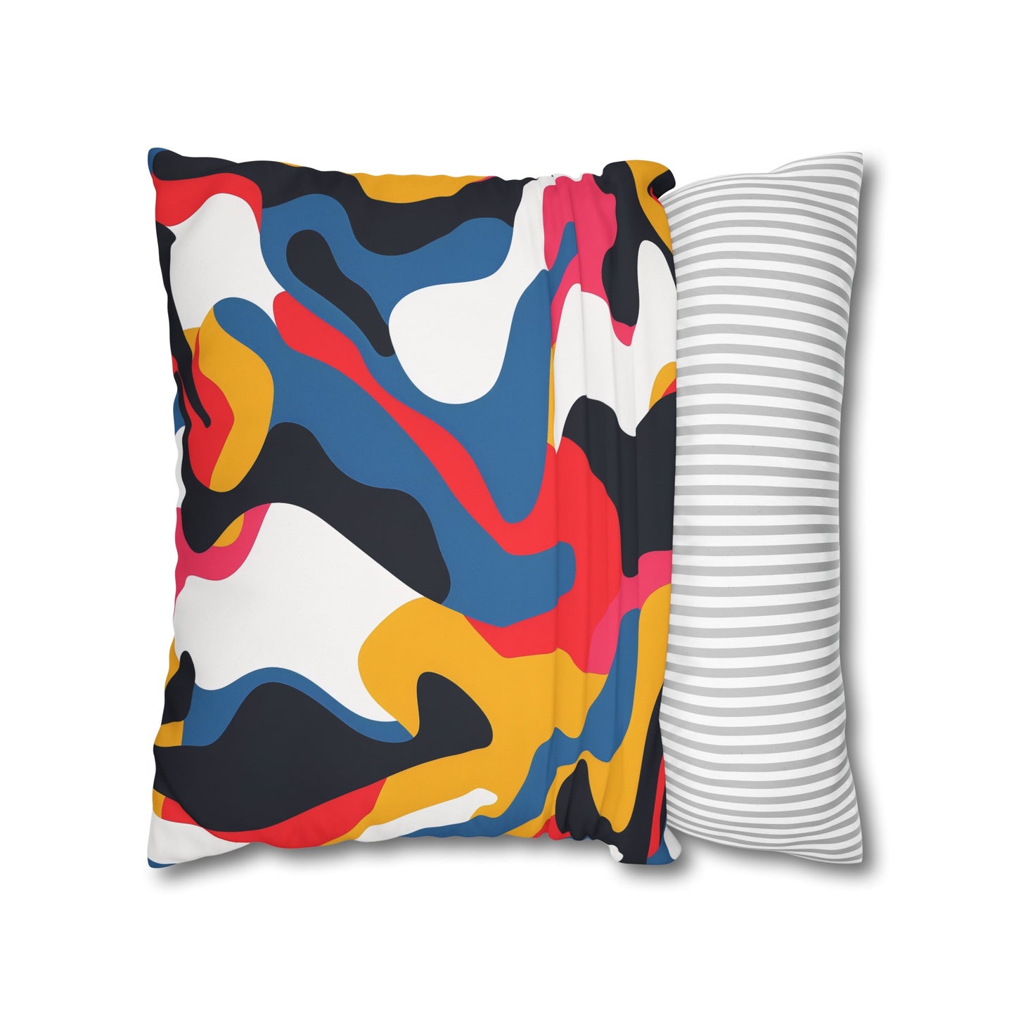 Abstract Bright Pillow Case - Modern seamless pattern design for a pop of color in your bedroom decor