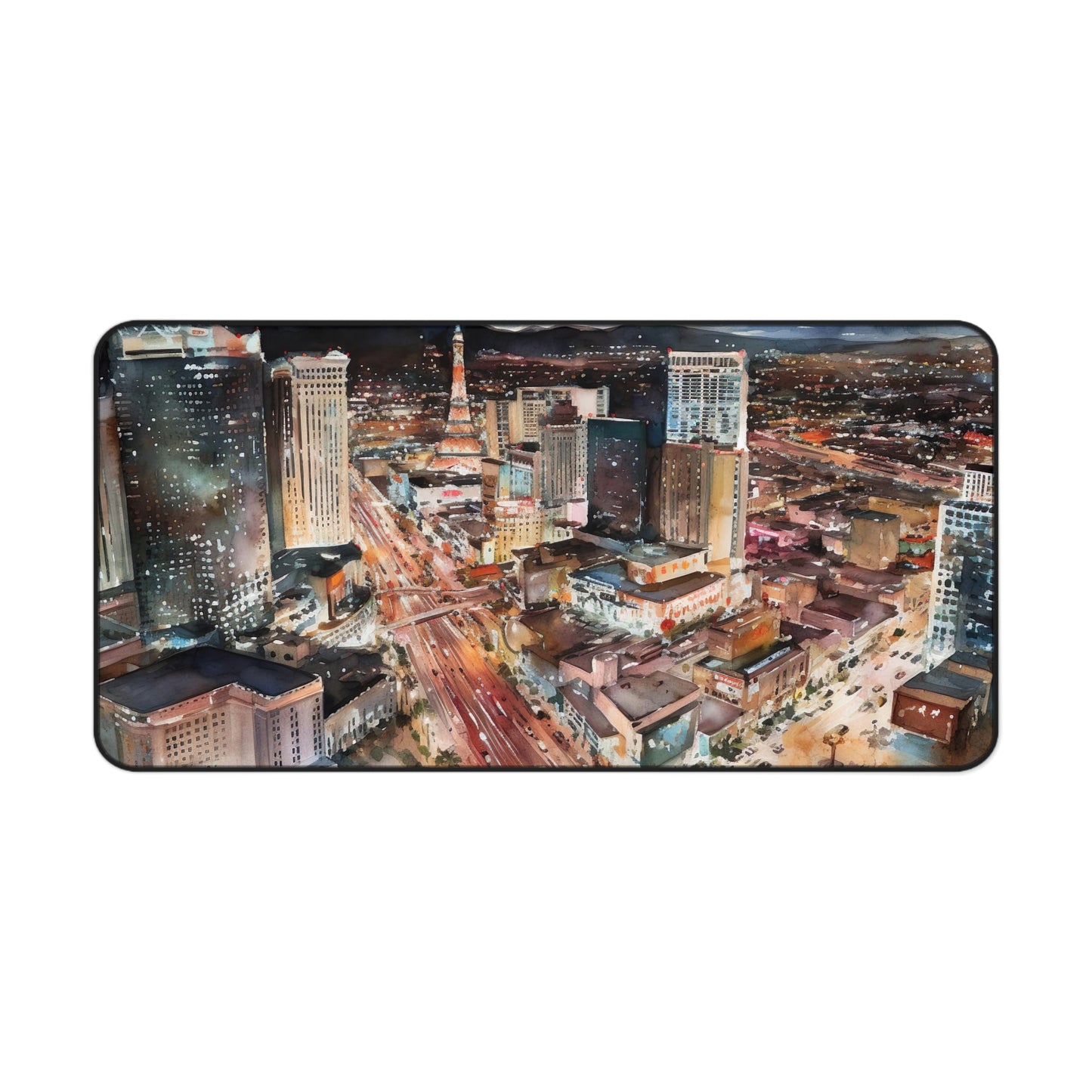 "Vibrant Vegas Night desk mat for creative workspace inspiration"