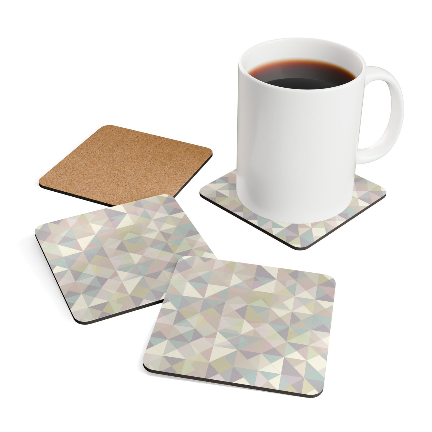 Chic Pastel Geometrics Coaster Set