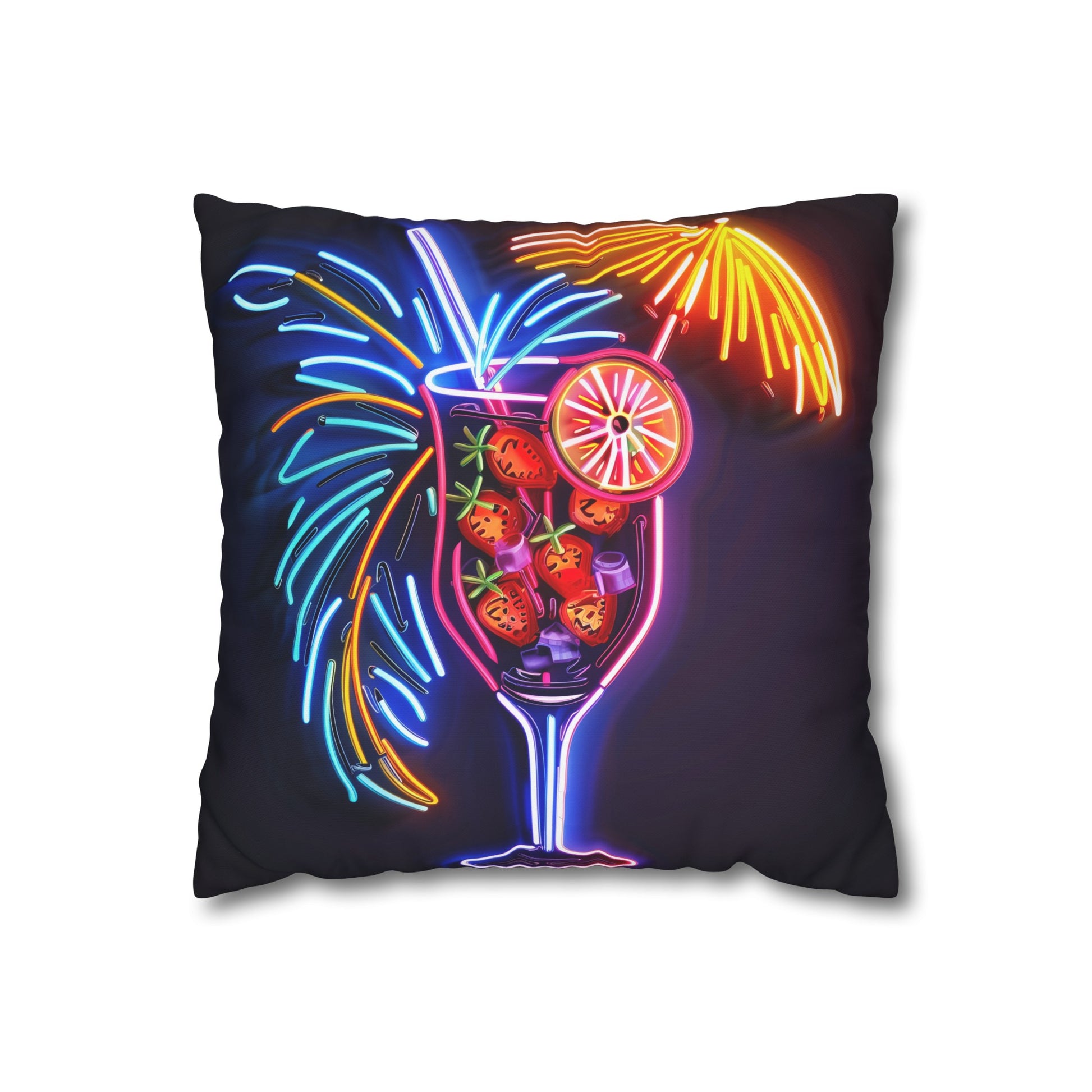 Neon Cocktail Nights Pillowcase | Pillow Cases | All Over Print, AOP, Bed, Bedding, Home & Living, Indoor, Pillow Case, Pillow Covers, Pillows & Covers, Sublimation | Prints with Passion