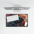 Chameleon Blending into Nebula Wall Gaming XXL Extended Desk Mat