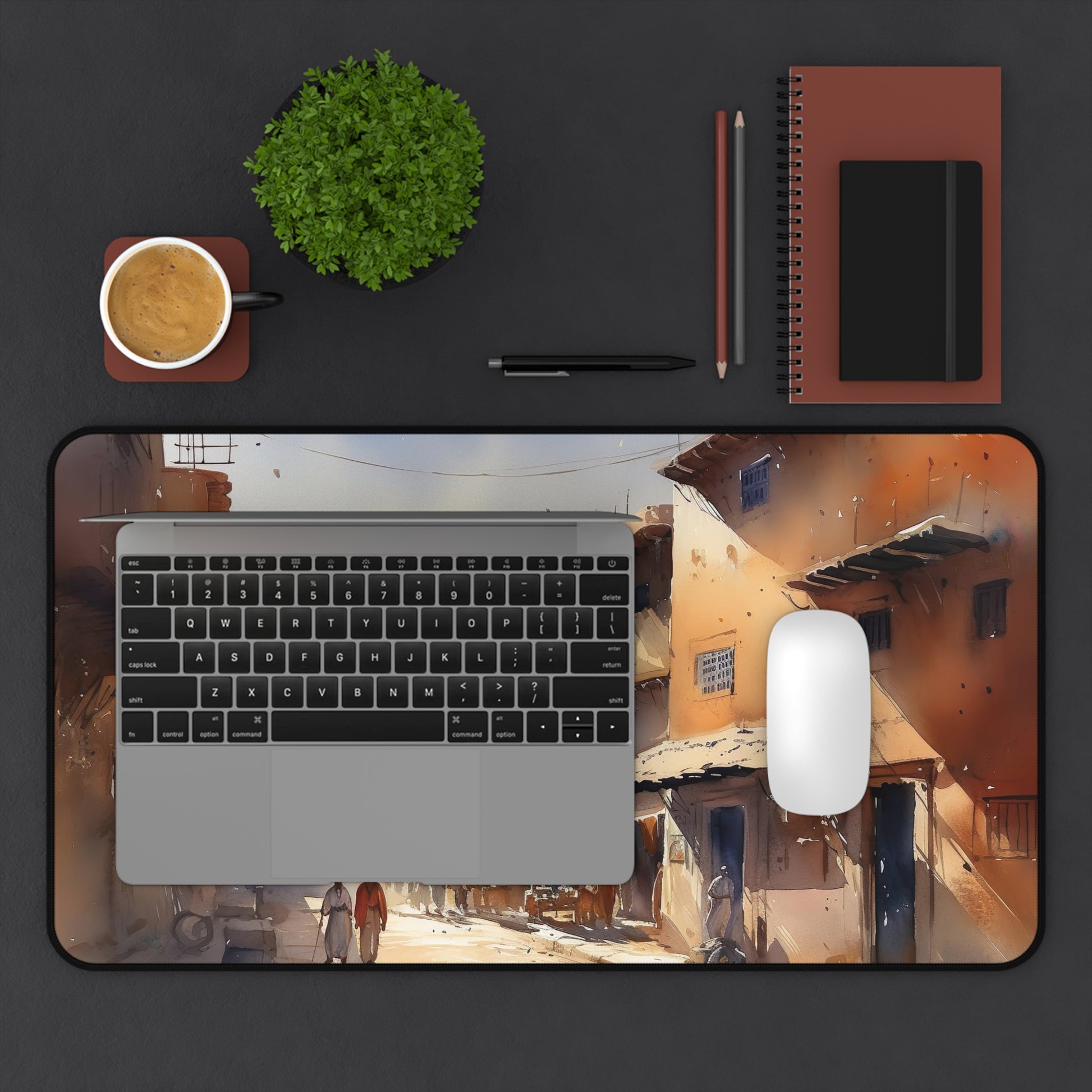 "Vibrant Marrakesh Inspired Desk Mat for Exotic Workspace Decor"