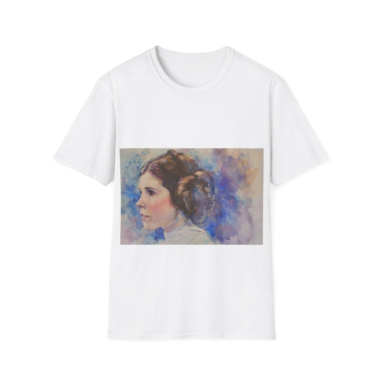 Princess Leia Watercolor Tee: Galactic Glamour