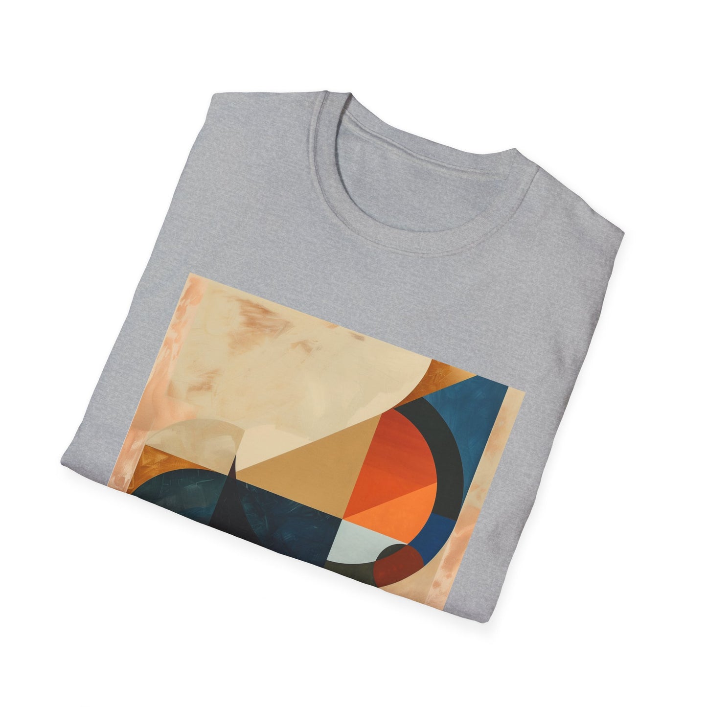 Abstract Art T Shirt - Geometric Symphony: Interwoven Worlds T-Shirt