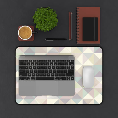 "Stylish Pastel Geometrics Desk Mat for Chic Workspace Decor"